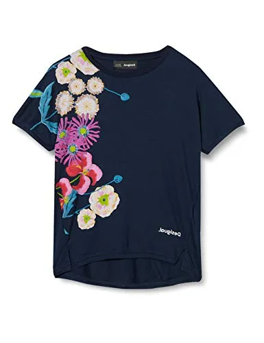 Desigual TS_rhodeisland T-Shirt, Blu (Navy 5000), 116 (Taglia Produttore: 5/6) Bambina