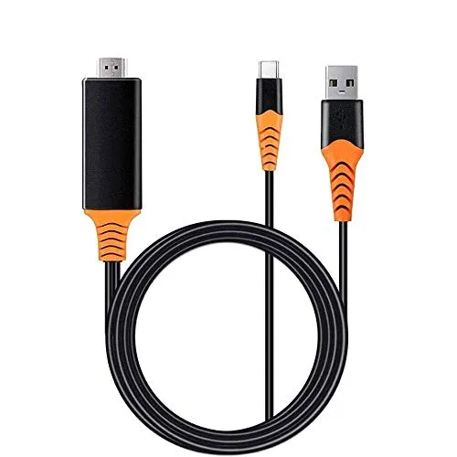 Cavo USB C a HDMI,4K 60HZ USB Tipo-C HDMI Cable Compatibile per Samsung S9/S8 Huawei Mate 40/P30 XiaoMi iPad Pro Mac Chrome book Pixel Dell Lenovo HP per Mirroring del Phone o PC to TV