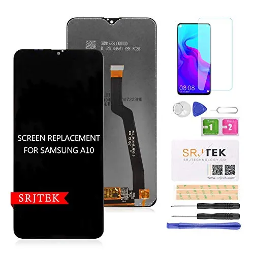 SRJTEK per Samsung Galaxy A10 Display LCD di ricambio, per A10 2019 A105F/DS A105M/DS A105G/DS A105M Touch Screen Digitizer Glass Kit di montaggio (nero)