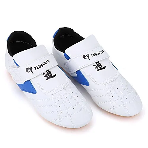 VGEBY Taekwondo Scarpe, Unisex Bambini Adulto Leggero Arti Marziali Sneaker per Taekwondo, Boxe, Karate, Kung Fu e TaiChi, bianco, 37