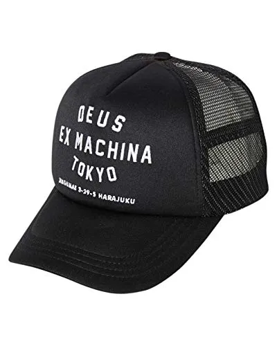DEUS TOKYO ADDRESS TRUCKER BLACK cappellino PE18