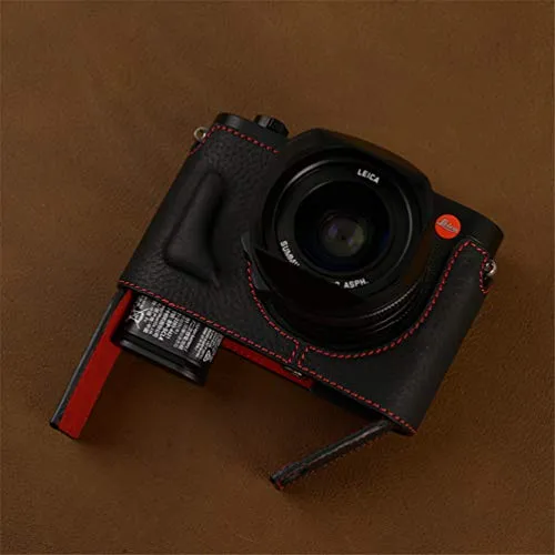 Puuboo Custodia in Pelle Leica Q2, Ultima Borsa Fotografica A Mezza Copertina in Pelle Fatta A Mano per Leica Q2