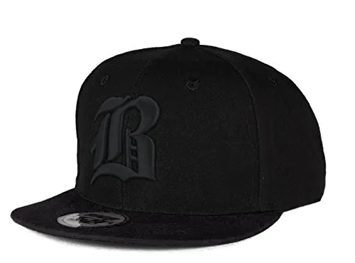Cappello da baseball, chiusura posteriore regolabile, motivo 3D: B gotica in rilievo, da hip-hop multicolore B Black Black Regular