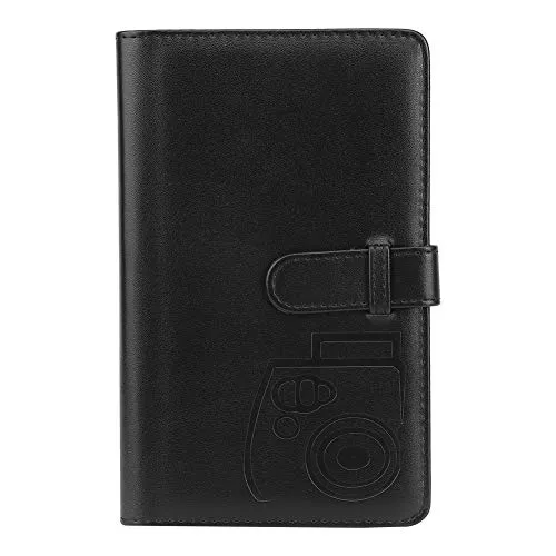 T opiky Album per Libri fotografici, 3 Pollici 96 Tasche Album per Libri fotografici con 16 Pagine Portaoggetti per Foto Custodia per Carte Album per commemorazioni per Instax Mini 11/8(Nero)