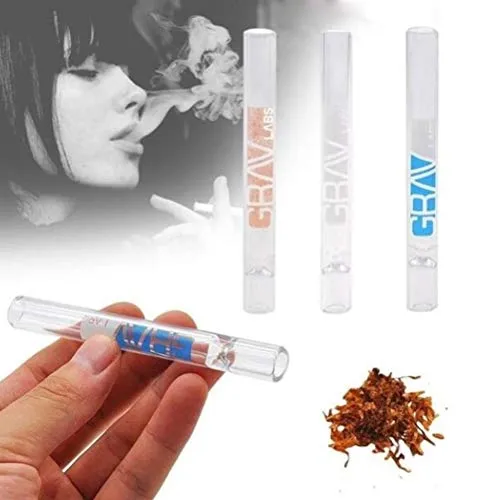 SayHia Pipa in vetro riutilizzabile Compact 10 cm imbuto filtro sigaretta bocchino per erbe e pipa di tabacco colore casuale