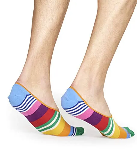 Happy Socks 3-pack Stripe Liners Calze, Multicolore (Multicolour 300), 7-10 (Taglia Produttore: 41-46) (Pacco da 3) Uomo