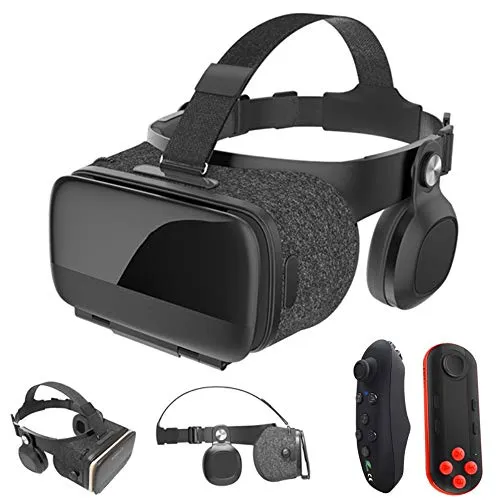 Houozon Occhiali per Realtà virtuale VR, Cuffie 3D per Android 3D VR da 7,4-6,2 Pollici, Occhiali 3D VR Box Casco per Cuffie da Realtà virtuale per Smartphone.