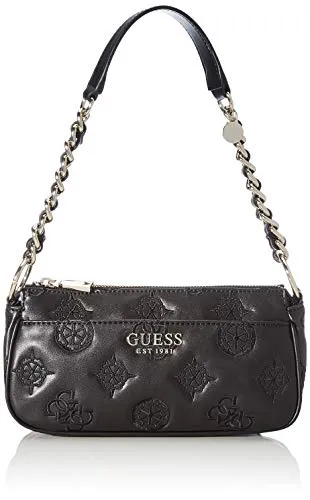 Guess Guess Chic Shoulder Bag Borsa a Tracolla da Donna, Nero, Taglia Unica