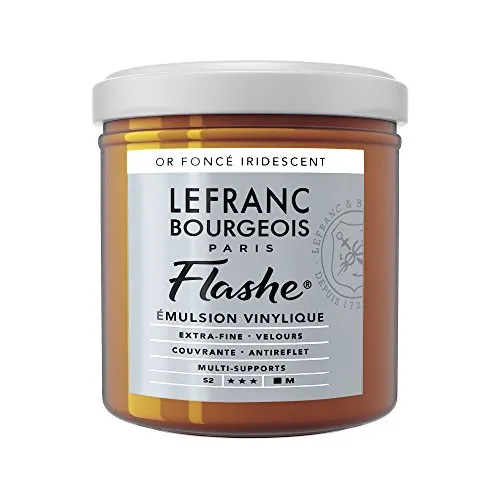 Lefranc & Bourgeois – Vinile acrilico colore, Extra Fine in vinile colore per artisti, Irisierendes Tiefes Gold, 125ml Tube - Vinylfarbe