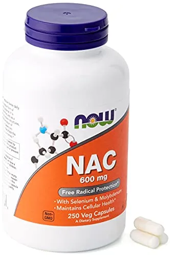 Now 600Mg Nac Con Solenio E Molibdeno 250 Veg Capsule - 250 g