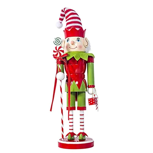 Toyvian Schiaccianoci di Natale Bambola 1Pc Di Legno Di Natale Schiaccianoci Tradizionale In Legno Schiaccianoci Schiaccianoci Di Natale Doll- Cappello Rosso Uomo