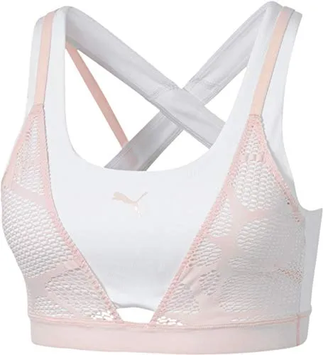 PUMA Studio Lace, Reggiseno Sportivo Donna, Rosewater, XL