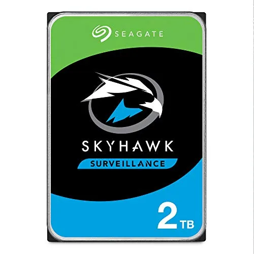 Seagate SkyHawk, 2 TB, Hard Disk Interno per Applicazioni di Sorveglianza, Unità SATA 6 GBit/s, 3.5", Cache 64 MB per Sistemi con Videocamere DVR e NVR, 3 Anni di Servizi Rescue (ST2000VX008)