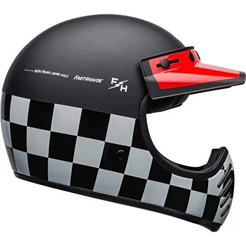 BELL MOTO-3 FASTHOUSE CHECKERS HELMET M/G BLACK/WHITE/RED XL