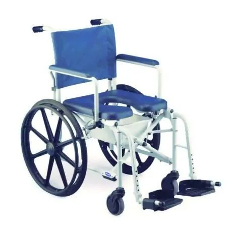 Sedia da Doccia per Anziani - Invacare LIMA H273 ad Autospinta - Sedia a Rotelle Pieghevole con Ruote Grandi per Doccia - Carrozzina Doccia per Disabili e Anziani con WC