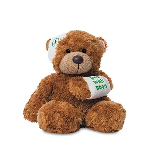 Aurora Bears-Orso di Peluche Bonnie Get Well Soon, 23 cm