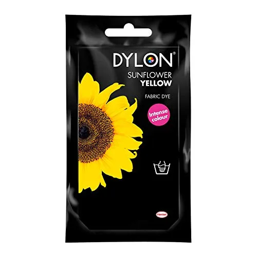 Dylon, Tinta in Polvere, Blu Bahama, Sunflower Yellow, 10x14x7.8 cm