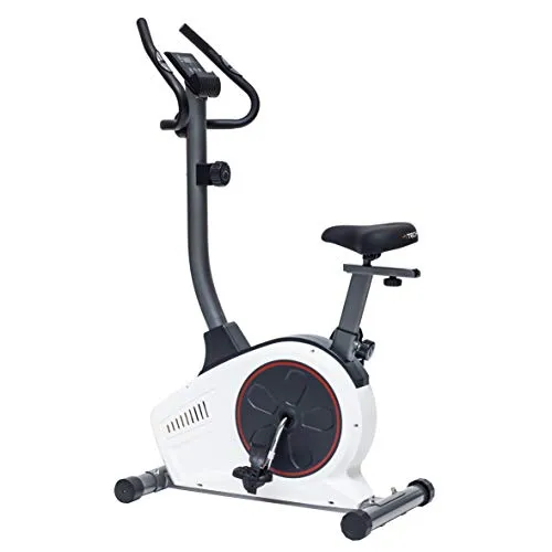 TechFit B450 Bicicletta di Fitness, Cyclette Magnetica per Esercizi, Cyclette Dispositivo di Ripristino con Sella Regolabile, Bici Cardio, Sensori a impulsi e Monitor LCD
