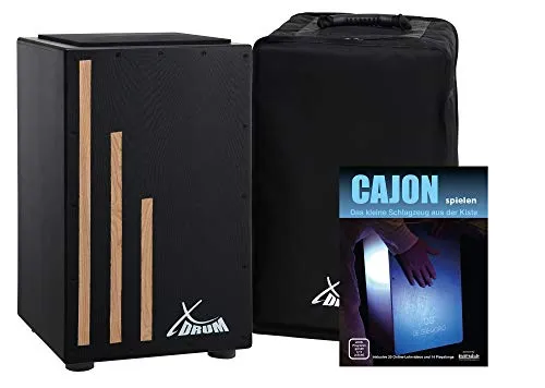 XDrum Primero Cajon, inclusa borsa (rullante, tamburo a scatola, scatola per batteria, legno), Negro