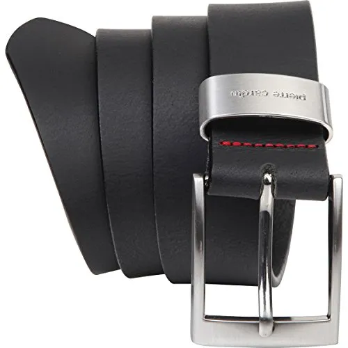 Pierre Cardin Mens leather belt/Mens belt, XXL, 2 Colors, black/brown, Größe/Size:100, Farbe/Color:nero