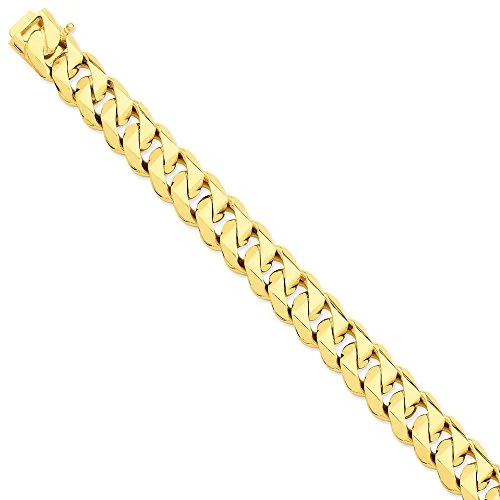Collana in oro giallo 14 kt, lucidata a mano, stile tradizionale, da uomo e da donna e Oro giallo, cod. TMDLK121-20