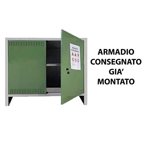 ARMADIO FITOFARMACI 2 ANTA Cm 100x40x80H OMOLOGATO DEPOSITO STOCCAGGIO SICUREZZA