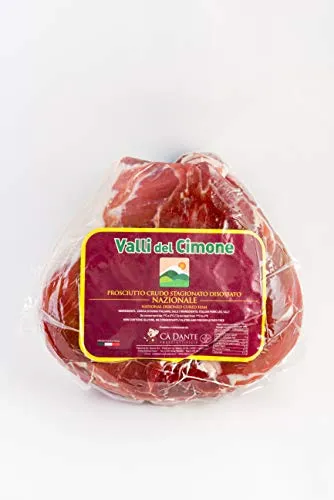 Prosciutto crudo stagionato Nazionale "Valli Del Cimone" disossato pelatello "pulito sottovuoto", stagionato 12/14 mesi, kg 5,5+