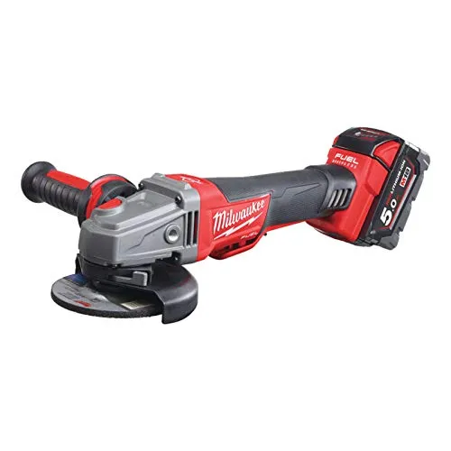 Milwaukee M18 CAG115XPDB-502XSmerigliatrice 18 Volt disco 115mm 5,0Ah Tecnologia FUEL DMS con freno motore valigetta HeavyDuty