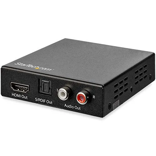 StarTech.com Estrattore Audio HDMI 4K con Supporto 4K 60Hz - De-embedder Audio HDMI® HDR con Cavo Ottico Toslink®