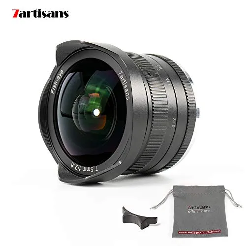 7artisans 7.5 mm F2.8 APS-C fisheye obiettivo fisso per fotocamere Fujifilm Fuji come x-t2 x-at XM2 X-M1 X-T1 x-t10 X-Pro1 X-E1 X-E2 X-A1 x-a2