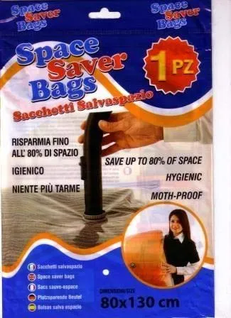 SPACE SAVER BAG Sacchetti SALVASPAZIO 80 x 130-CONFEZIONE da 3 Pezzi, 80x130