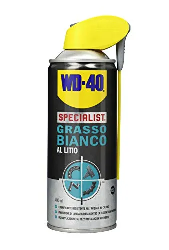 WD-40 Specialist Grasso Bianco al Litio Spray con Sistema Doppia Posizione, 400 ml