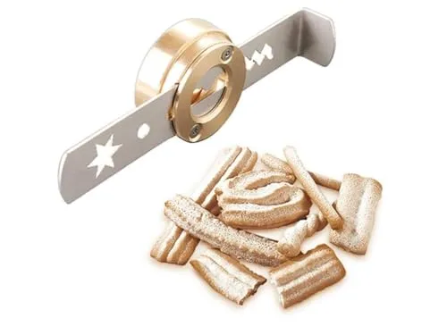 Kenwood Biscotti A910/13, Accessorio Trafila in Bronzo per Creare Fino a 4 formati, Made in Italy, Accessorio per Impastatrice Planetaria Compatibile con il Torchio Kenwood, Dotato di Cofanetto