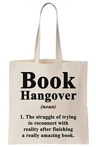 graphke Book Hangover - A Feeling When You Are Trying To Recover After Finishing A really Great Book Canvas Tote Bag Borsa di Tela