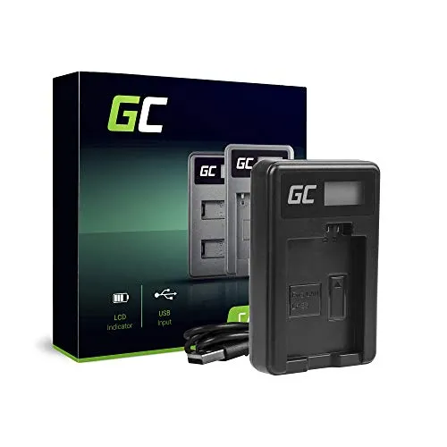 Green Cell® CBC-E5 LC-E5 Caricabatterie per Canon LP-E5 Batteria e EOS 450D, 500D, 1000D, Kiss F, X2, X3, Rebel T1i, XS, XSi Fotocameras (5W 8.4V 0.6A Nero)