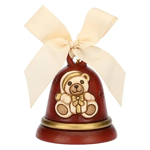 THUN ® - Campanella Rossa Teddy Limited Edition 2018 - Ceramica - h 7,9 cm - Linea I Classici