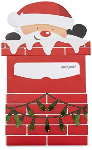 Buono Regalo Amazon.it - Busta babbo Natale caminetto