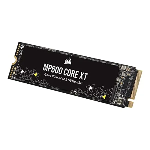 Corsair MP600 CORE XT 2TB PCIe Gen4 x4 NVMe M.2 SSD – NAND QLC ad Alta Densità – M.2 2280 – Compatibile con DirectStorage - Up to 5,000MB/sec – Ideale per Notebook e Desktop PCIe 4.0 – Nero