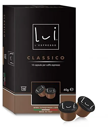 Lui Espresso caffè CLASSICO Confezione da 100 capsule (10 astucci da 10 capsule)