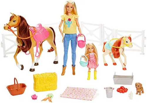 MATTEL. Ranch Compatibile con Barbie e Chelsea a Cavallo Playset Bambole Giocattolo 3+