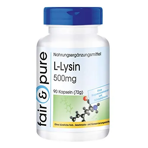 L-Lisina 500 mg - Vegan - Aminoacido essenziale - 90 Capsule