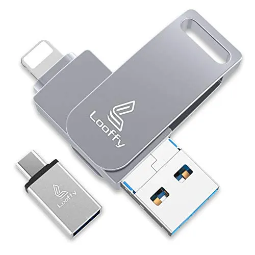Looffy Chiavetta USB 64GB per iPhone Memoria USB iOS Flash Drive 3.0 Pendrive Type C per iPhone iPad Android Smartphone Tablet PC Macbook 4 in 1