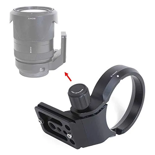 iShoot Staffa di supporto ad anello per treppiede compatibile con Sony FE 24-240mm f/3.5-6.3 OSS, 24-105mm f/4 G OSS, 16-35mm f/2.8 GM, 24-70mm f/2.8 GM, 35mm f/1.4 ZA, 50mm f/1.4 ZA, 85mm f/1.4 mm GM