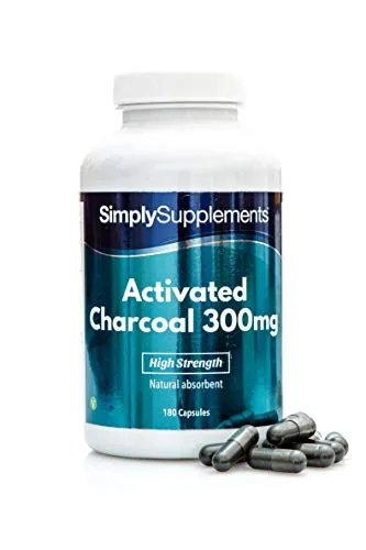 Carbone Attivo 300 mg - 180 capsule - Adatto ai vegani - 3 mesi di trattamento - SimplySupplements