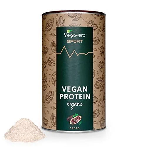 PROTEINE Vegane BIO Vegavero® | Misurino INCLUSO! | Proteine Isolate Pisello e Riso | Senza Aspartame o Sucralosio | Gusto CIOCCOLATO | 500 g