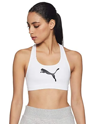 Puma 4Keeps M, Reggiseno Sportivo Donna, Bianco White/Cat, M