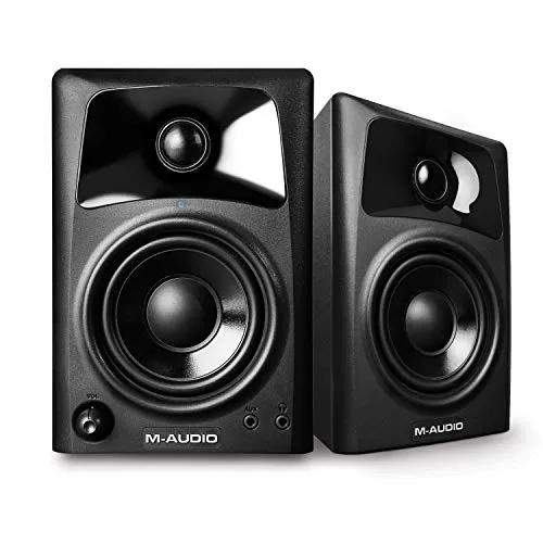 M-Audio AV 32 - Casse Monitor Attive da Scrivania Biamplificate con Audio di Qualità, Ottimi per Film, Gaming, Musica e Produzione Multimediale, Coppia