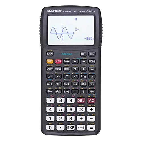 CATIGA CS229 Calcolatrice scientifica con funzioni grafiche, diverse modalità con interfaccia utente intuitiva, per corsi principianti ed esperti