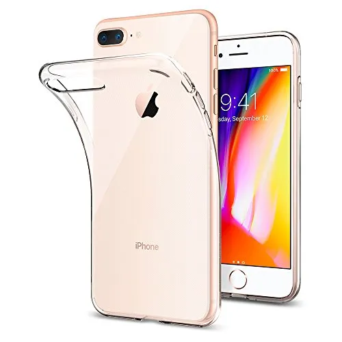 Spigen Cover iPhone 8 Plus, Cover iPhone 7 Plus Liquid Crystal Progettato per iPhone 8 Plus / 7 Plus Cover Custodia - Crystal Clear