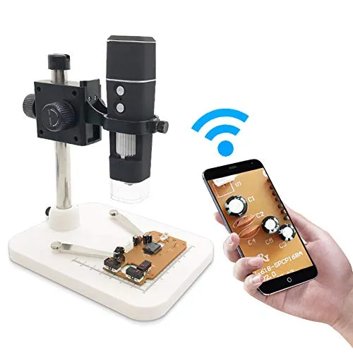 SHUAIGUO 1000X WiFi Digital Microscope Wireless Smartphone Cellulare Electron Microscope Ispezione PCB Learning Insect Observation